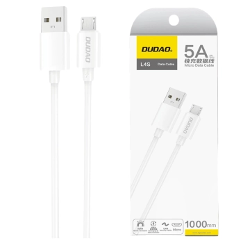 Kabel Dudao L4SM USB-A / micro USB 2A 1m - biały