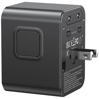 Ładowarka sieciowa USAMS Travel Adapter  CC308 USB-C + USB-A 17W 4w1 US/AU/EU/UK czarny