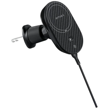 Uchwyt samochodowy z ładowarką           bezprzewodową PITAKA MagEZ Pro 2 Qi2 15W NFC Magsafe czarno szary