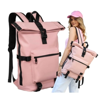 Plecak damski Peterson roll-top wodoodporny na laptop 15.6 miejski 17L