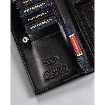 Elegancki duży portfel damski PETERSON w stylowym wydaniu z ochroną RFID