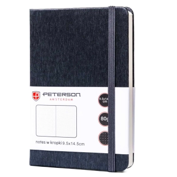 Notes notatnik mały twarda oprawa planer A6 journal Peterson w kropki