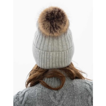 Czapka PTN elegancka stylowa do codziennego noszenia grey