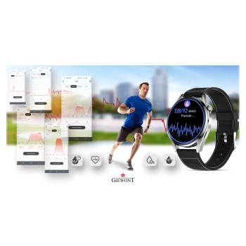 Smartwatch GIEWONT Vertex elegancki zegarek dotykowy