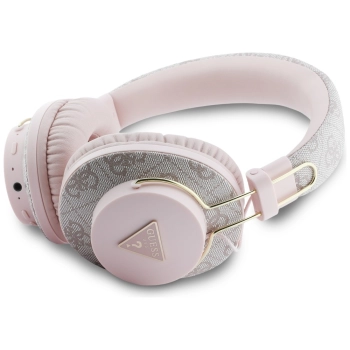 Słuchawki nauszne Guess Triangle Logo    Bluetooth ENC różowy