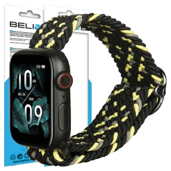 Beline pasek Apple Watch Textile38/40/41mm czarno-limonkowy black/lime