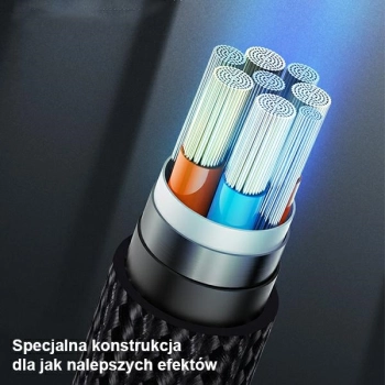 USAMS Kabel pleciony U55 2A lightningczarny/black 1m SJ448USB01 (US-SJ448)