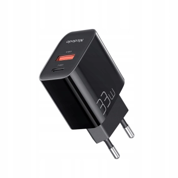 MCDODO ŁADOWARKA SIECIOWA + KABEL 1,2 M DO ŁADOWANIA 2X USB USB-C PD 33W