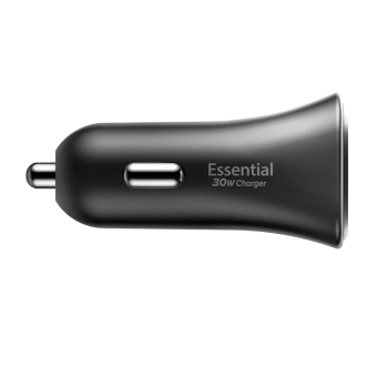 SPIGEN ESSENTIAL EV301 1-PORT CAR CHARGER 30W BLACK