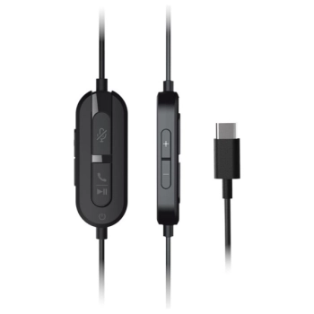 Creative Słuchawki przewodowe            z mikrofonem Chat USB czarny/black USB-C