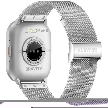 Smartwatch Gravity Srebrny Pasek + Bransoleta GT43-2