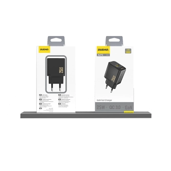 Ładowarka Dudao A27S 25W GaN USB-A - czarna