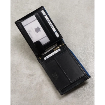 Klasyczny skórzany portfel z systemem RFID Protect — Rovicky