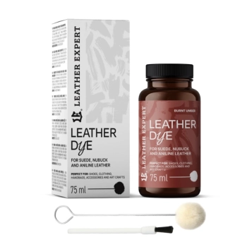 Farba do zamszu, nubuku, aniliny kolor Burnt umber 75ml Leather Expert Leather Dye LE-21-D75BU