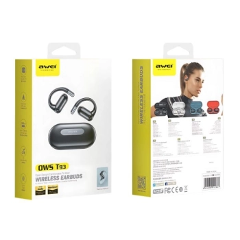 AWEI słuchawki Bluetooth 5.4 OWS T93+ stacja dokująca czarny/black
