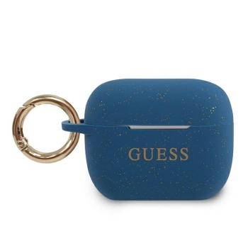 Guess GUACAPSILGLBL AirPods Pro coverniebieski/blue Silicone Glitter