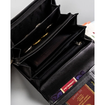 Oryginalny portfel damski PETERSON skórzany z RFID w pudełku na prezent