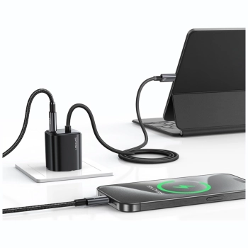 Ładowarka sieciowa USAMS JC Series CC264 30W GaN Mini Fast Charge 2xUSB-C biały