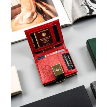 Portfel d. skórzany PTN 42329-NBF-7152 RED-BLACK