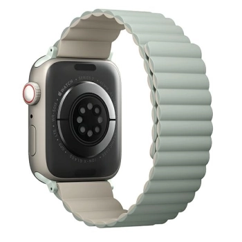 UNIQ pasek Revix Apple Watch Series1/2/3/4/5/6/7/8/9/SE/SE2 38/40/41mm. Reversible Magnetic zielony-beżowy/sage-beige
