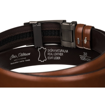 Peterson Pasek Skórzany Automat Klasyczny Elegancki