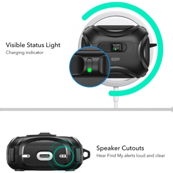 ESR CYBER FLICKLOCK HALOLOCK MAGSAFE APPLE AIRPODS PRO 3 BLACK