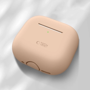 Etui Tech-Protect Silicone na Apple AirPods 4 - beżowe