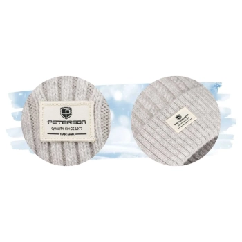Czapka PTN elegancka stylowa do codziennego noszenia grey