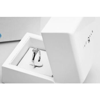 Pierścionek z brylantem laboratoryjnym 0,50ct F/VS1