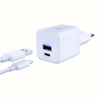 Accessories -3mk Hyper GaN Charger 20W QC4+ PD PPS USB 1A1C White EU