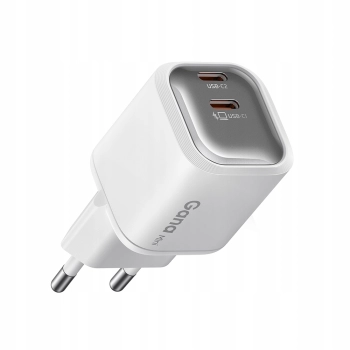 MCDODO SZYBKA ŁADOWARKA SIECIOWA DO TELEFONU ZASILACZ 2X USB-C PD GAN 45W