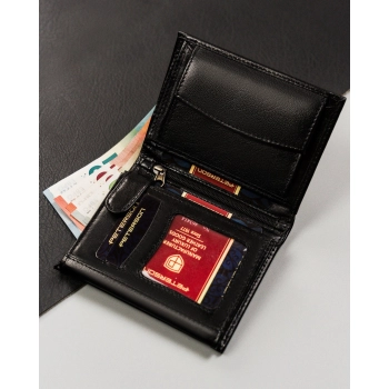 Portfel skórzany męski RFID Peterson klasyczny pionowy w pudełku na prezent