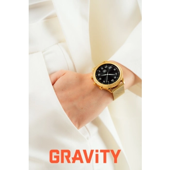 Smartwatch Gravity Złoty Pasek i Bransoleta GT5-3