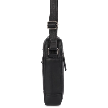 Torba skórzana czarna AMADEO VI na ramię elegancka elegancka
