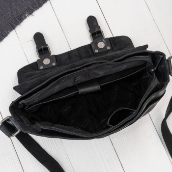 Torba męska skórzana czarna na laptopa do pracy A4 Paolo Peruzzi SL-14-BL