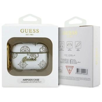 Guess GUAP2PG4GPH AirPods Pro 2          (2022/2023) cover biały/white 4G Hook