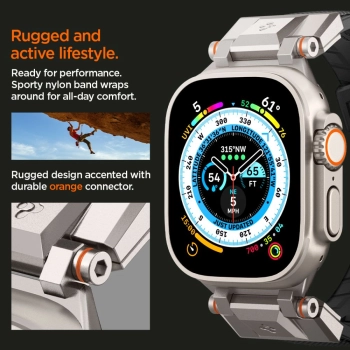 SPIGEN DURAPRO ARMOR APPLE WATCH 6 / 7 / 8 / 9 / 10 / SE / ULTRA 1 / 2 (44 / 45 / 46 / 49 MM) BLACK