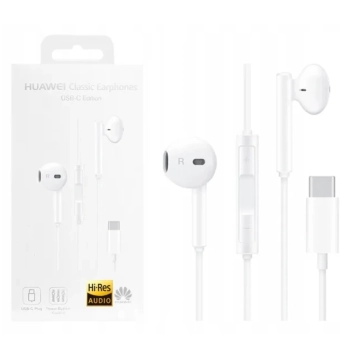 Oryginalne słuchawki Huawei CM33 55030088 USB-C Biały (blister EU)