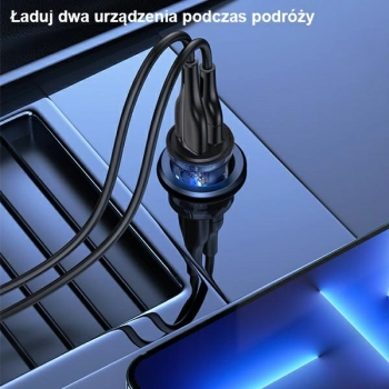 USAMS Ład. sam. C31 3A 2xUSB-AFast Charge czarny/black CC162CC01(US-CC162)