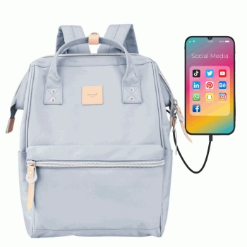 Plecak Himawari sportowy outdoor damski modny na laptopa z portem USB