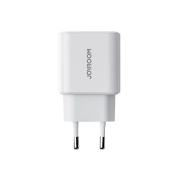 Szybka dwuportowa ładowarka sieciowa 20W USB-C / USB-A Joyroom JR-TCF05 - biała + kabel USB-C - Lightning 1m