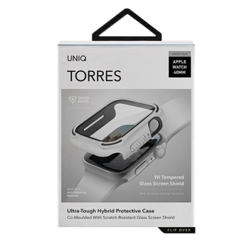 UNIQ etui Torres Apple Watch Series4/5/6/SE 40mm. biały/dove white