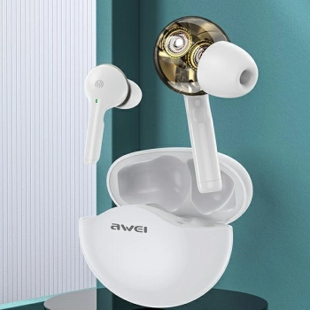 AWEI słuchawki sportowe Bluetooth T12TWS białe/white