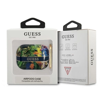 Guess GUAPHHFLB AirPods Pro coverniebieski/blue Flower Strap Collection