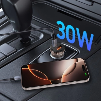 TECH-PROTECT CC01 2-PORT CAR CHARGER PD30W/QC3.0 BLACK