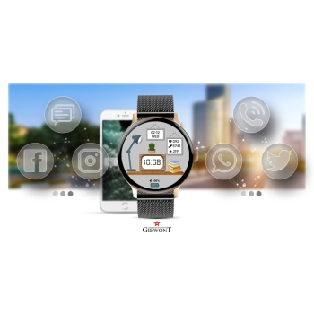 Smartwatch Damski GIEWONT Złoto do codziennego noszenia