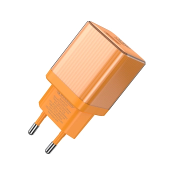 JELLICO ładowarka sieciowa EU55 GaN PD 33W 1xUSB-C + 1xUSB QC3.0 Pomarańczowy