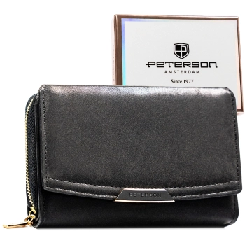 Portfel damski z RFID STOP elegancki modny Peterson pudełko na prezent