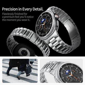 Pasek Spigen Modern Fit Band na Samsung Galaxy Watch 40 / 44 / 46 mm - srebrny