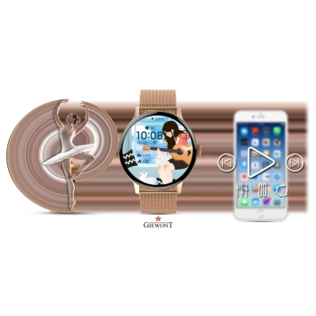 Smartwatch Damski GIEWONT Złoto do Codziennego Noszenia